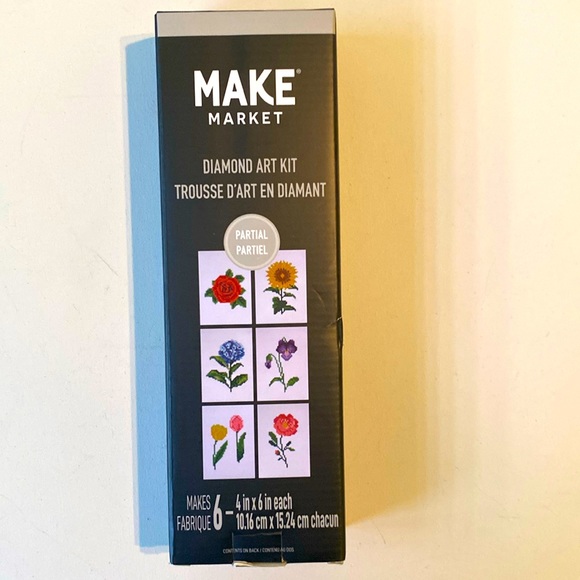 make market Other - 3 for 12! New Diamond gems floral flower Art kit set of 6 crafts 31 colors